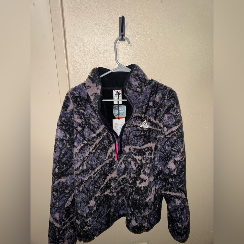 Nike Men’s ACG Fleece Jacket in Black and Purple